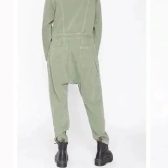 Sandrine Rose xFree People Army Zippers & Pockets Coverall Jumpsuit SzXS or SzS - Picture 11 of 16